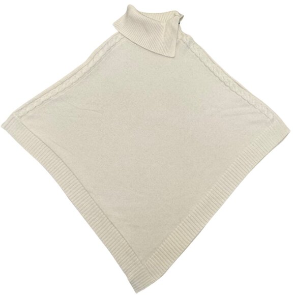 Talbots Cowlneck Poncho Ivory Size XS EUC - Picture 2 of 4